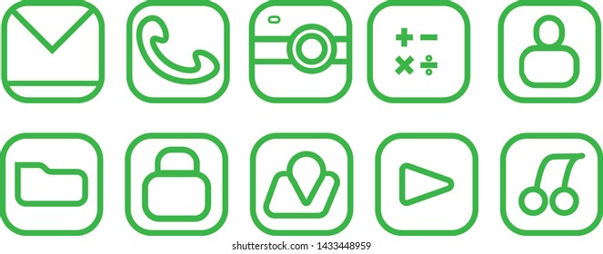 line icon for smartphone user interface