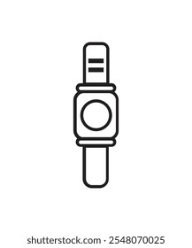  Line icon of a smartwatch, ideal for representing wearable health monitoring technology.
