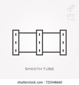 Line icon smooth tube