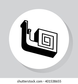 Line icon snail. Vector Image.