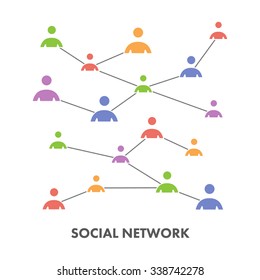 Line icon social network. Vector symbol for web and site