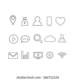 Line icon social networking