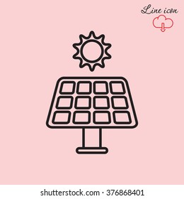 Line icon- solar panel