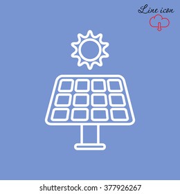 Line icon- solar panel