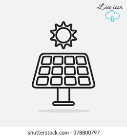 Line icon- solar panel