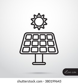 Line icon- solar panel