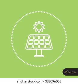 Line icon- solar panel