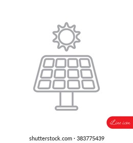 Line icon- solar panel