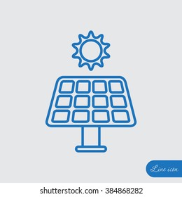 Line icon- solar panel