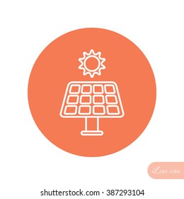 Line icon- solar panel