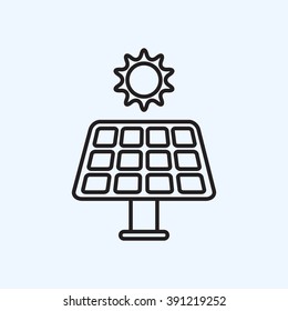 Line icon- solar panel