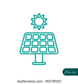Line icon- solar panel