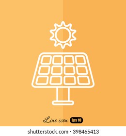 Line icon- solar panel