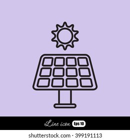 Line icon- solar panel
