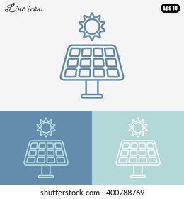 Line icon- solar panel
