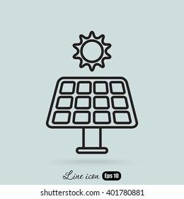 Line icon- solar panel