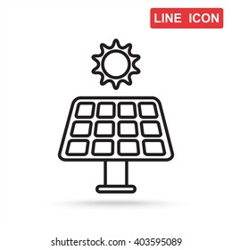 Line icon- solar panel