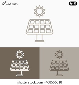 Line icon- solar panel