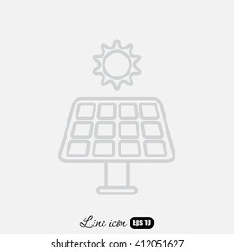 Line icon- solar panel