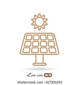 Line icon- solar panel