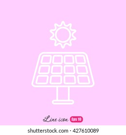 Line icon- solar panel