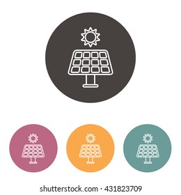 Line icon- solar panel