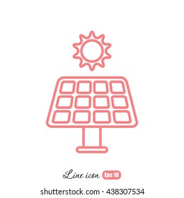 Line icon- solar panel