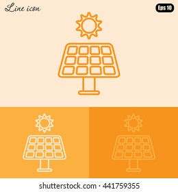 Line icon- solar panel