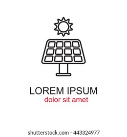 Line icon- solar panel