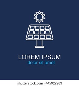 Line icon- solar panel
