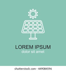 Line icon- solar panel