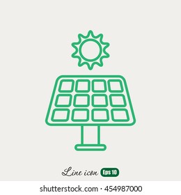 Line icon- solar panel