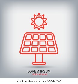 Line icon- solar panel