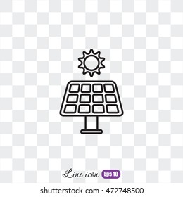 Line icon- solar panel