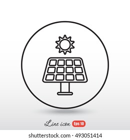 Line icon- solar panel