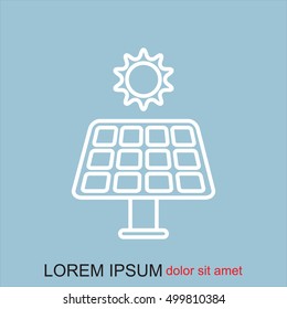 Line icon- solar panel