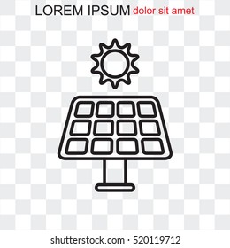 Line icon- solar panel
