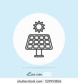 Line icon- solar panel