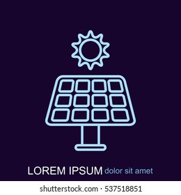 Line icon- solar panel
