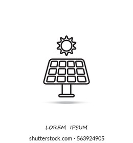 Line icon- solar panel