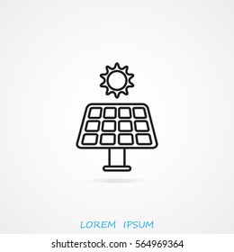 Line icon- solar panel