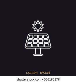 Line icon- solar panel