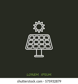 Line icon- solar panel