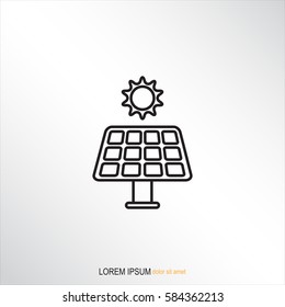 Icono de línea - panel solar
