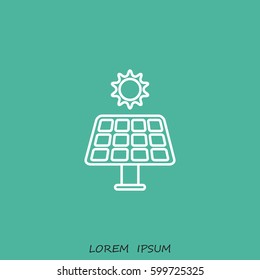 Line icon- solar panel