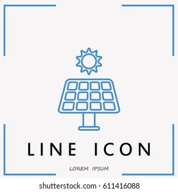 Line icon- solar panel