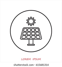 Line icon- solar panel