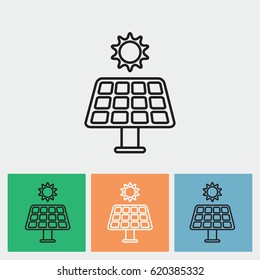 Line icon- solar panel