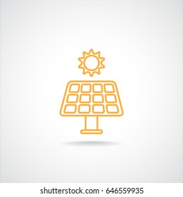 Line icon- solar panel