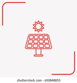 Line icon- solar panel